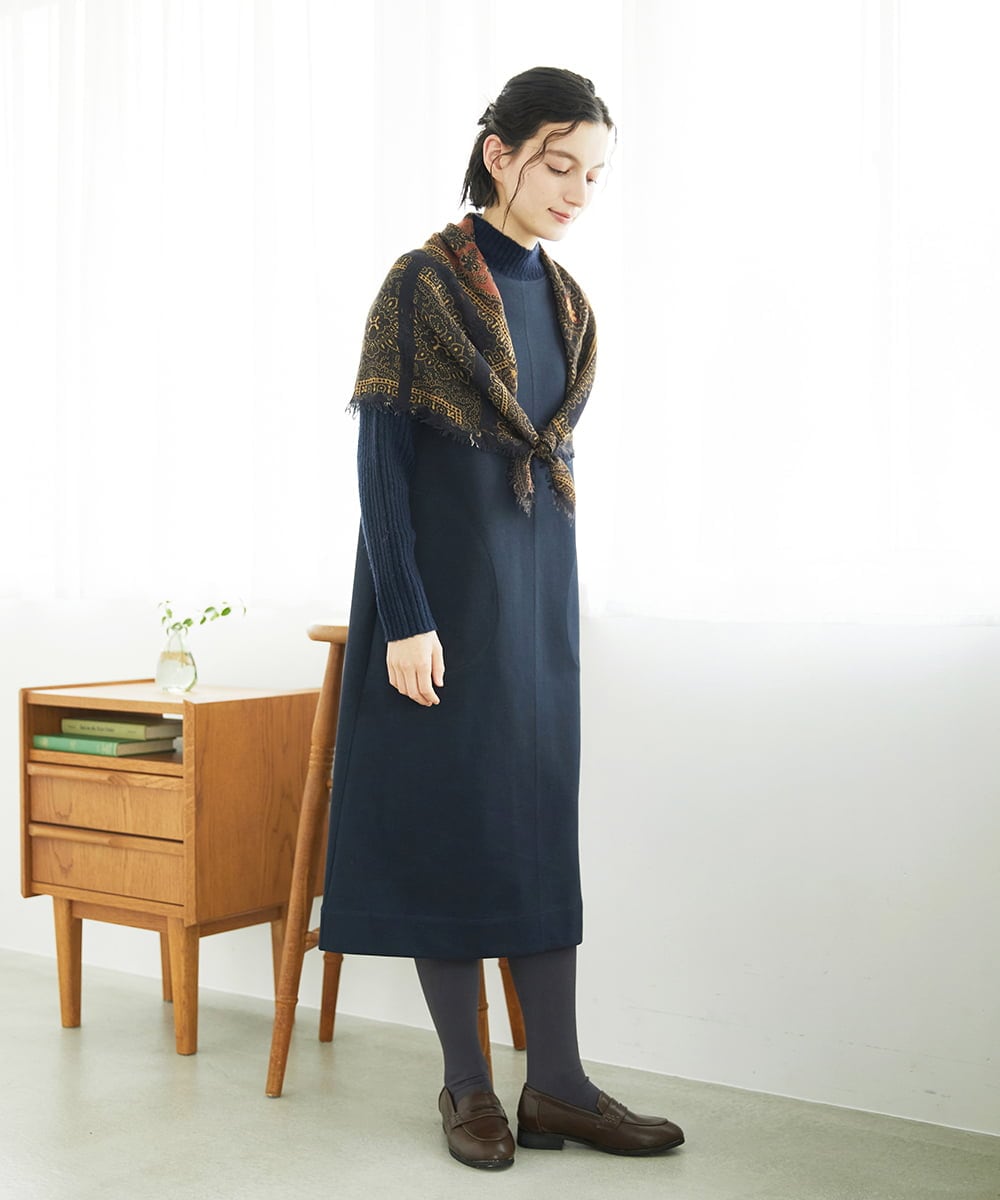 NHPAF12360 GIANNI LO GIUDICE(小さいサイズ)(メゾン ドゥ サンク) ＭＥＥＴ×ダンボールニットワンピース カーキ