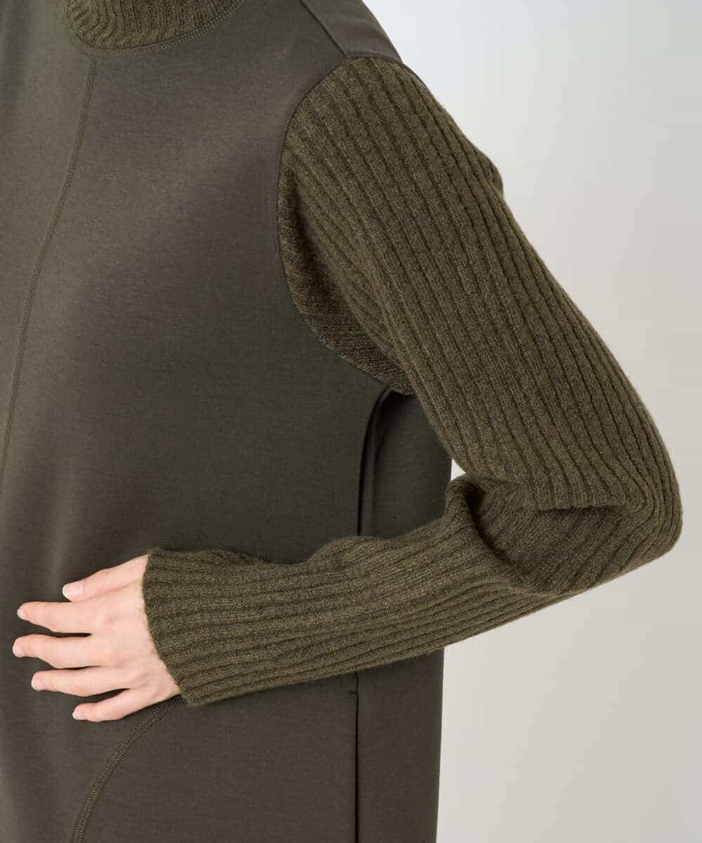 NHPAF12360 GIANNI LO GIUDICE(小さいサイズ)(メゾン ドゥ サンク) MEET×ダンボールニットワンピース カーキ