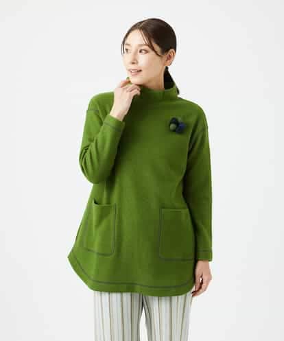 NHPAF18270 GIANNI LO GIUDICE(小さいサイズ) [日本製]ウールマイクロループスクランブル編みチュニックカットソー