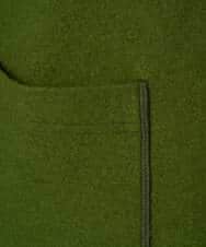 NHPAF18270 GIANNI LO GIUDICE(小さいサイズ)(メゾン ドゥ サンク) [日本製]ウールマイクロループスクランブル編みチュニックカットソー グリーン