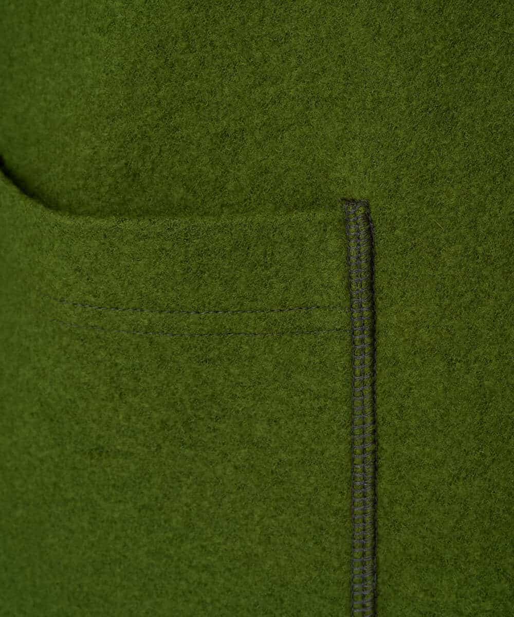 NHPAF18270 GIANNI LO GIUDICE(小さいサイズ)(メゾン ドゥ サンク) [日本製]ウールマイクロループスクランブル編みチュニックカットソー グリーン