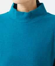 NHPAF18270 GIANNI LO GIUDICE(小さいサイズ)(メゾン ドゥ サンク) [日本製]ウールマイクロループスクランブル編みチュニックカットソー ブルー