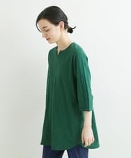NHPGS22250 GIANNI LO GIUDICE(小さいサイズ)(メゾン ドゥ サンク) 異素材ミックスジャカードチュニック ライトグレー