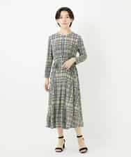 NHPHC90290 GIANNI LO GIUDICE(小さいサイズ)(メゾン ドゥ サンク) ジオメトリックプリントワンピース オレンジ系