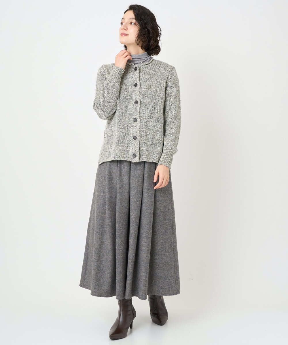 NHSAE11290 GIANNI LO GIUDICE(小さいサイズ)(メゾン ドゥ サンク) [人気デザイン/日本製]シーレニットカーディガン ブラック系