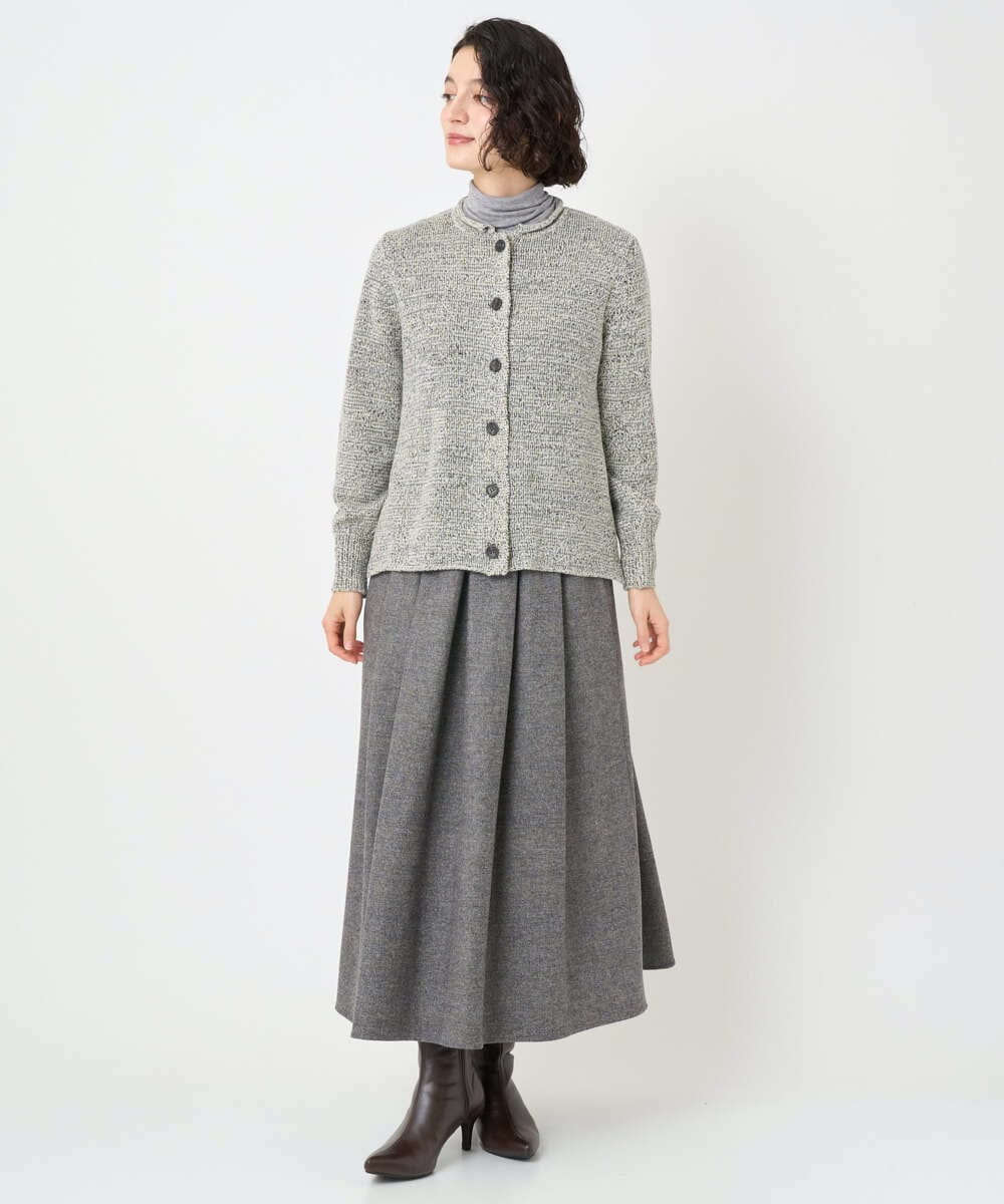 NHSAE11290 GIANNI LO GIUDICE(小さいサイズ)(メゾン ドゥ サンク) [人気デザイン/日本製]シーレニットカーディガン ブラック系