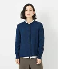 NHSAE11290 GIANNI LO GIUDICE(小さいサイズ)(メゾン ドゥ サンク) [人気デザイン/日本製]シーレニットカーディガン ネイビー