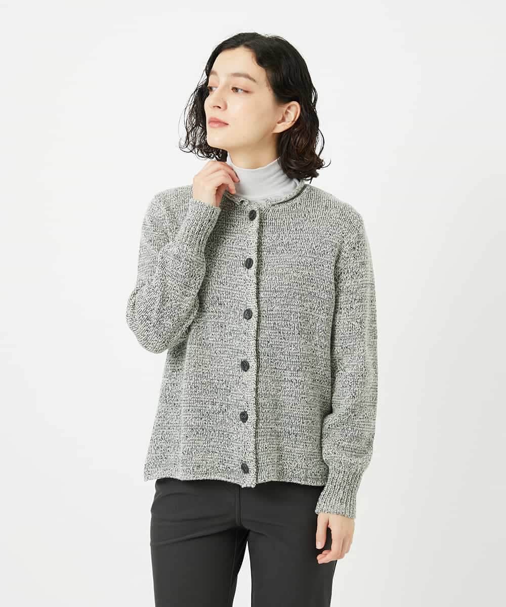 NHSAE11290 GIANNI LO GIUDICE(小さいサイズ)(メゾン ドゥ サンク) [人気デザイン/日本製]シーレニットカーディガン ブラック系