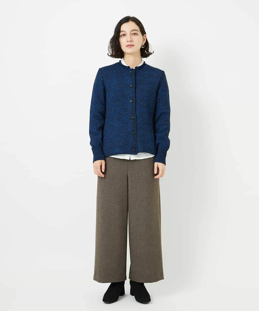 NHSAE11290 GIANNI LO GIUDICE(小さいサイズ)(メゾン ドゥ サンク) [人気デザイン/日本製]シーレニットカーディガン ブラック系