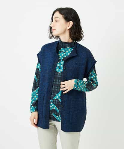 NHSAE12290 GIANNI LO GIUDICE(小さいサイズ) [日本製]シーレロングニットジレ