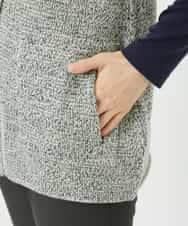 NHSAE12290 GIANNI LO GIUDICE(小さいサイズ)(メゾン ドゥ サンク) [日本製]シーレロングニットジレ ブラック系