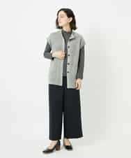 NHSAE12290 GIANNI LO GIUDICE(小さいサイズ)(メゾン ドゥ サンク) [日本製]シーレロングニットジレ ブラック系
