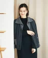 NHSAE40390 GIANNI LO GIUDICE(小さいサイズ)(メゾン ドゥ サンク) [セットアップ対応]エキストラファインメリノ ウールニットジャケット ダークグリーン