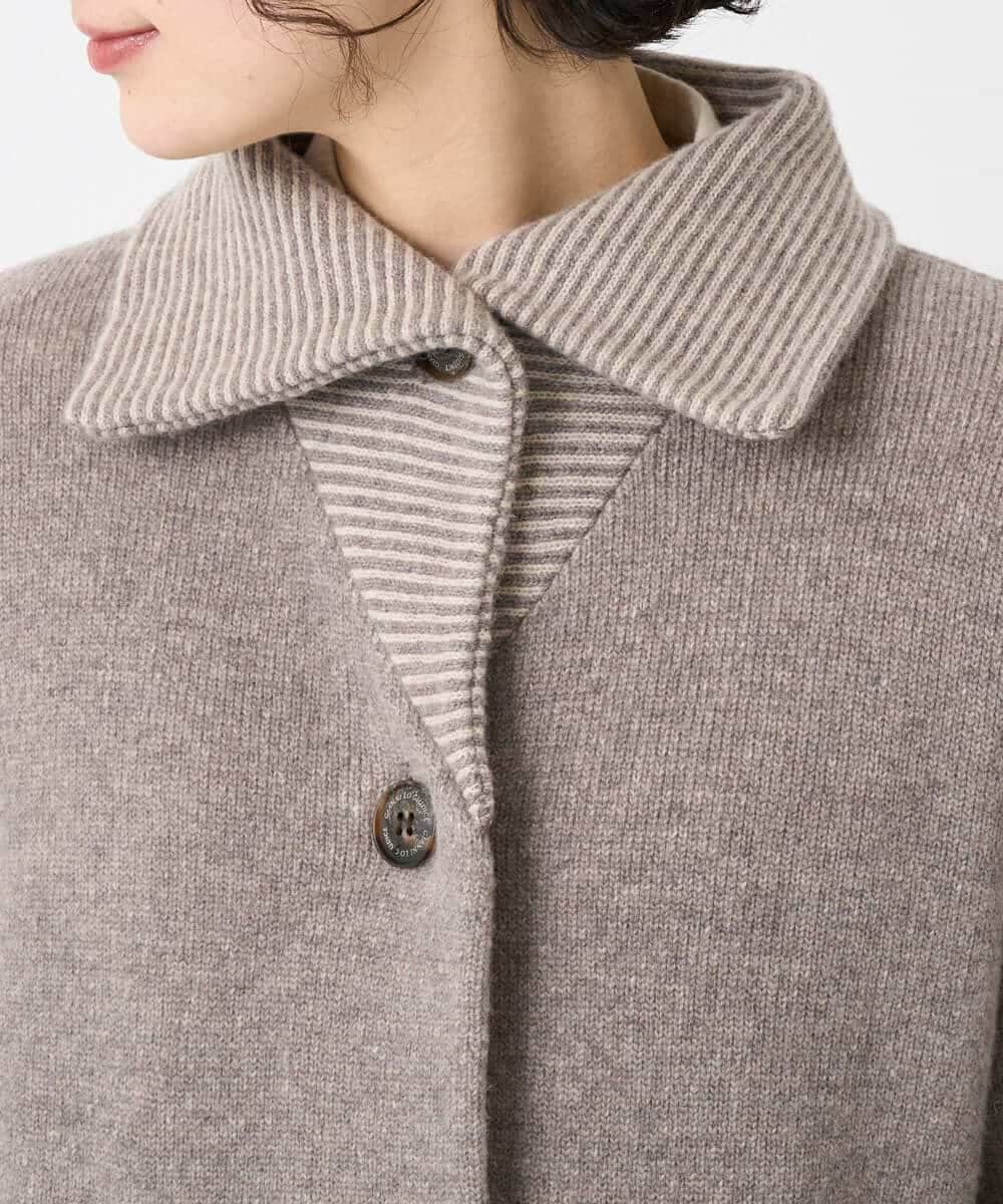 NHSAE40390 GIANNI LO GIUDICE(小さいサイズ)(メゾン ドゥ サンク) [セットアップ対応]エキストラファインメリノ ウールニット ベージュ