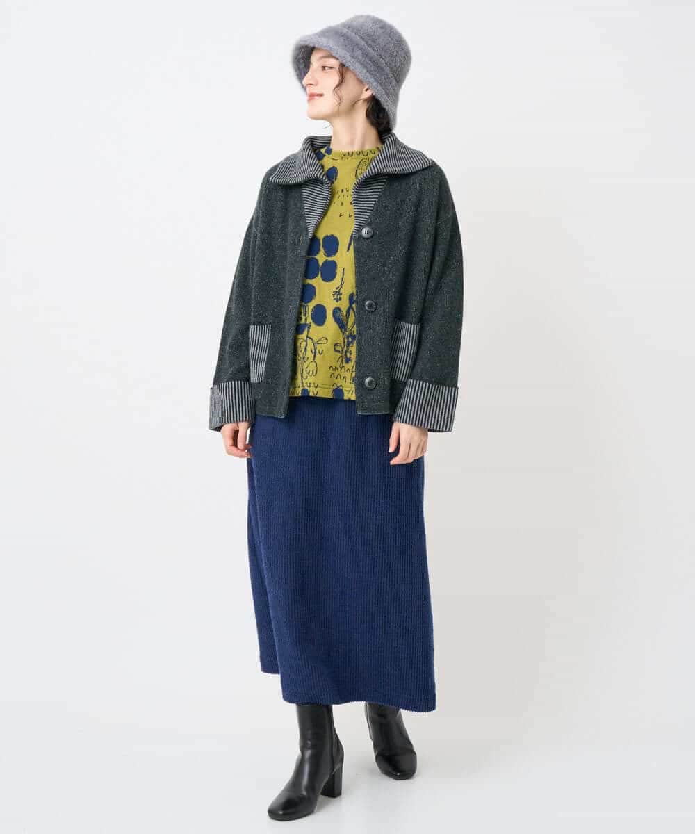 NHSAE40390 GIANNI LO GIUDICE(小さいサイズ)(メゾン ドゥ サンク) [セットアップ対応]エキストラファインメリノ ウールニット ベージュ