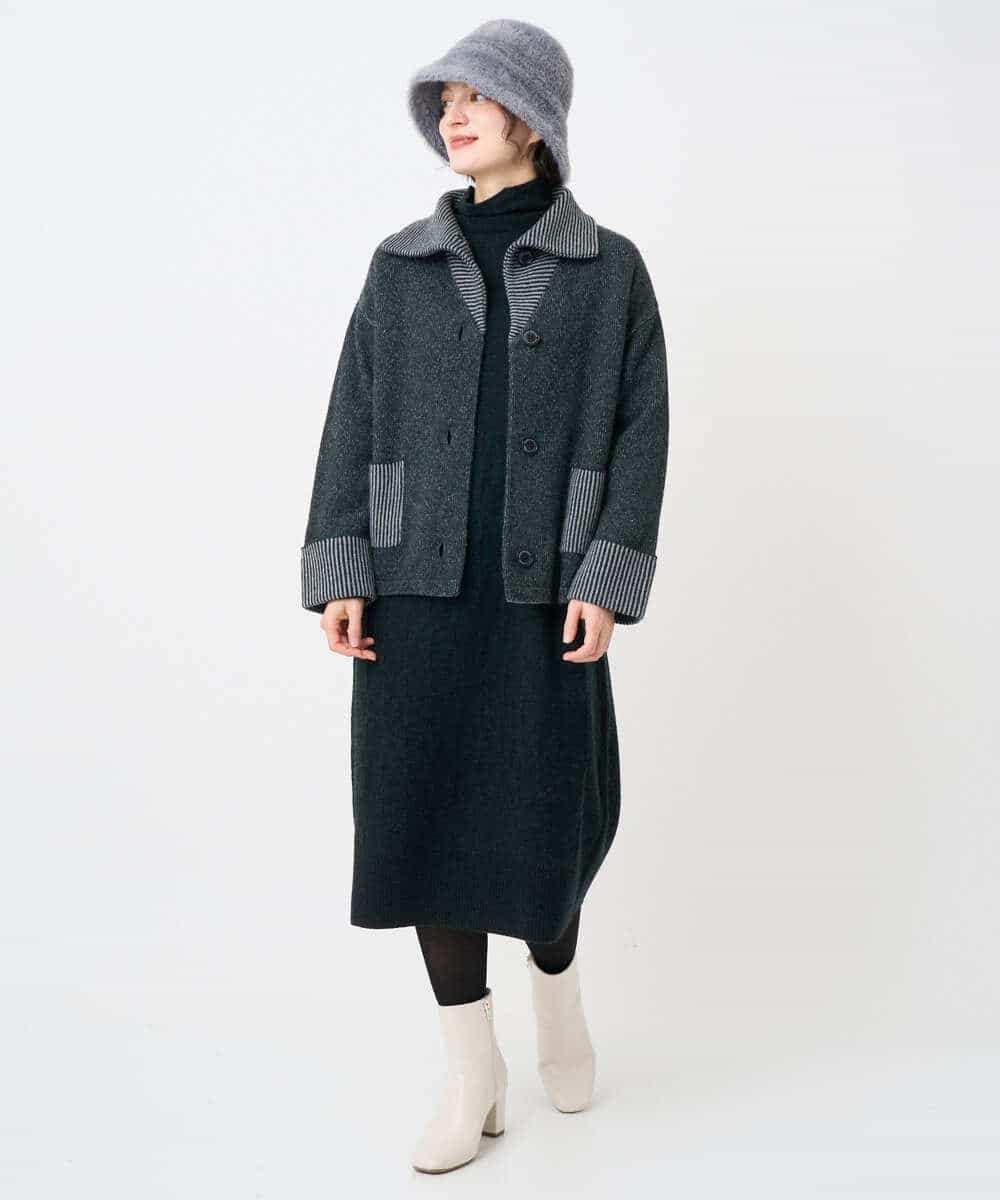 NHSAE40390 GIANNI LO GIUDICE(小さいサイズ)(メゾン ドゥ サンク) [セットアップ対応]エキストラファインメリノ ウールニット ベージュ