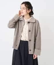 NHSAE40390 GIANNI LO GIUDICE(小さいサイズ)(メゾン ドゥ サンク) [セットアップ対応]エキストラファインメリノ ウールニットジャケット ベージュ