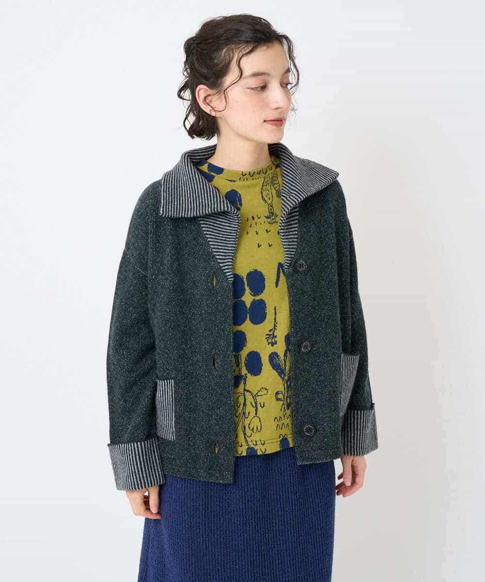 NHSAE40390 GIANNI LO GIUDICE(小さいサイズ)(メゾン ドゥ サンク) [セットアップ対応]エキストラファインメリノ ウールニットジャケット ベージュ