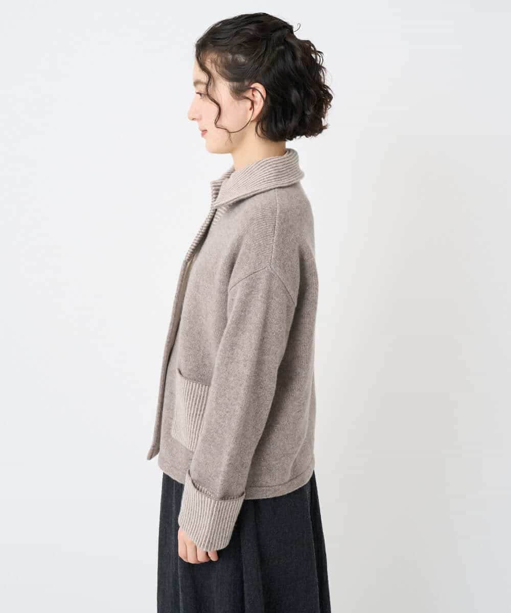 NHSAE40390 GIANNI LO GIUDICE(小さいサイズ)(メゾン ドゥ サンク) [セットアップ対応]エキストラファインメリノ ウールニットジャケット ベージュ