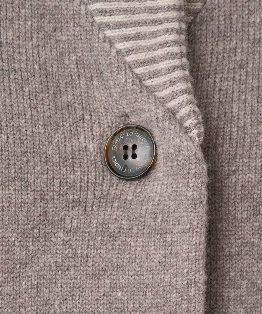 NHSAE40390 GIANNI LO GIUDICE(小さいサイズ)(メゾン ドゥ サンク) [セットアップ対応]エキストラファインメリノ ウールニットジャケット ベージュ