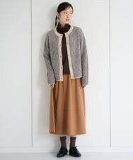 NHSAH41270 GIANNI LO GIUDICE(小さいサイズ)(メゾン ドゥ サンク) ミックスヤーンカーディガン ライトブルー