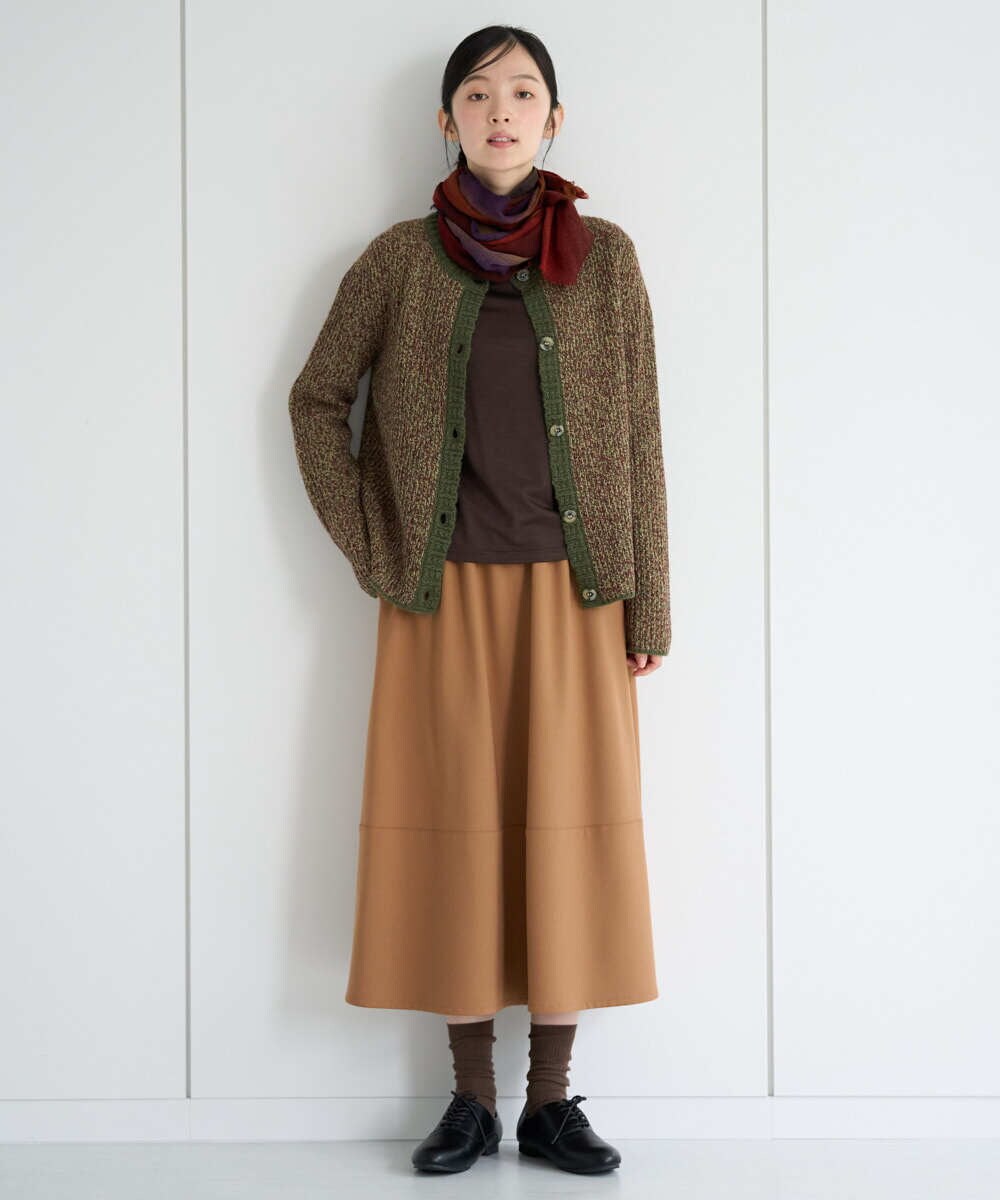 NHSAH41270 GIANNI LO GIUDICE(小さいサイズ)(メゾン ドゥ サンク) ミックスヤーンカーディガン ライトブルー