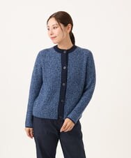NHSAH41270 GIANNI LO GIUDICE(小さいサイズ)(メゾン ドゥ サンク) ミックスヤーンカーディガン ネイビー