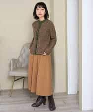 NHSAH41270 GIANNI LO GIUDICE(小さいサイズ)(メゾン ドゥ サンク) ミックスヤーンカーディガン ネイビー