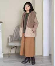 NHSAH41270 GIANNI LO GIUDICE(小さいサイズ)(メゾン ドゥ サンク) ミックスヤーンカーディガン ネイビー