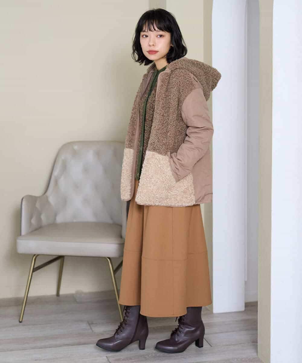NHSAH41270 GIANNI LO GIUDICE(小さいサイズ)(メゾン ドゥ サンク) ミックスヤーンカーディガン ネイビー
