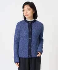NHSAH41270 GIANNI LO GIUDICE(小さいサイズ)(メゾン ドゥ サンク) ミックスヤーンカーディガン ネイビー