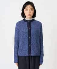 NHSAH41270 GIANNI LO GIUDICE(小さいサイズ)(メゾン ドゥ サンク) ミックスヤーンカーディガン ネイビー