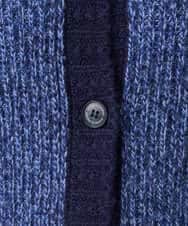 NHSAH41270 GIANNI LO GIUDICE(小さいサイズ)(メゾン ドゥ サンク) ミックスヤーンカーディガン ネイビー