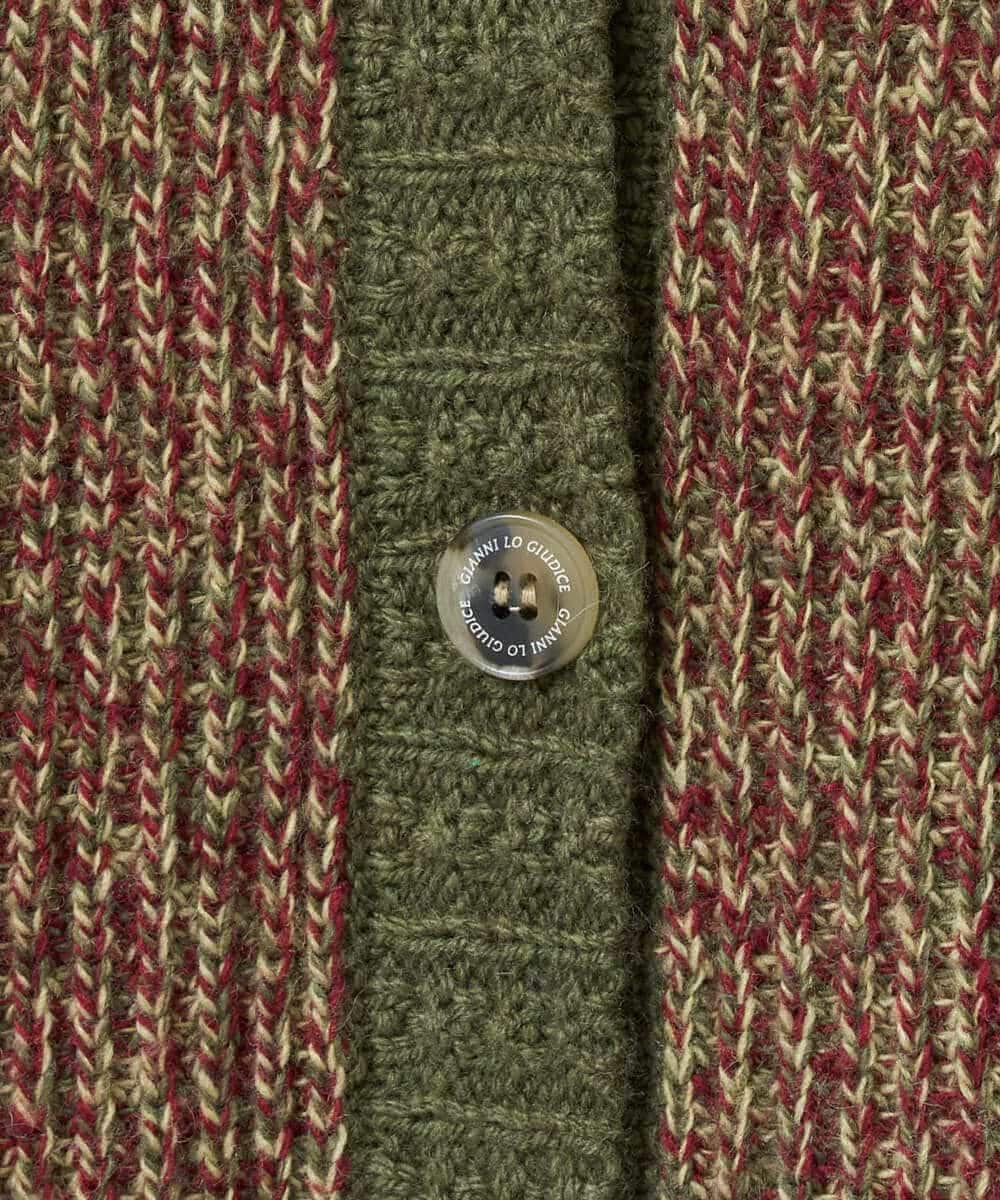 NHSAH41270 GIANNI LO GIUDICE(小さいサイズ)(メゾン ドゥ サンク) ミックスヤーンカーディガン ネイビー