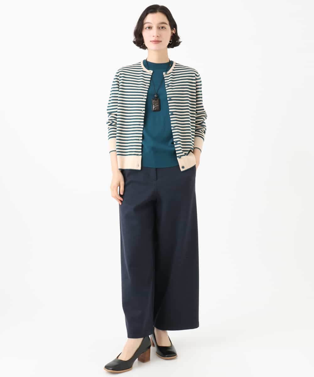 NHSAI80180 GIANNI LO GIUDICE(小さいサイズ)(メゾン ドゥ サンク) [アンサンブル対応]クルーネックニットカーディガン グレー（無地）