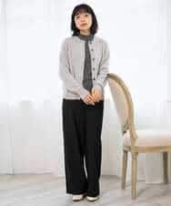 NHSAI87390 GIANNI LO GIUDICE(小さいサイズ)(メゾン ドゥ サンク) カシミヤクルーネックカーディガン ブルー