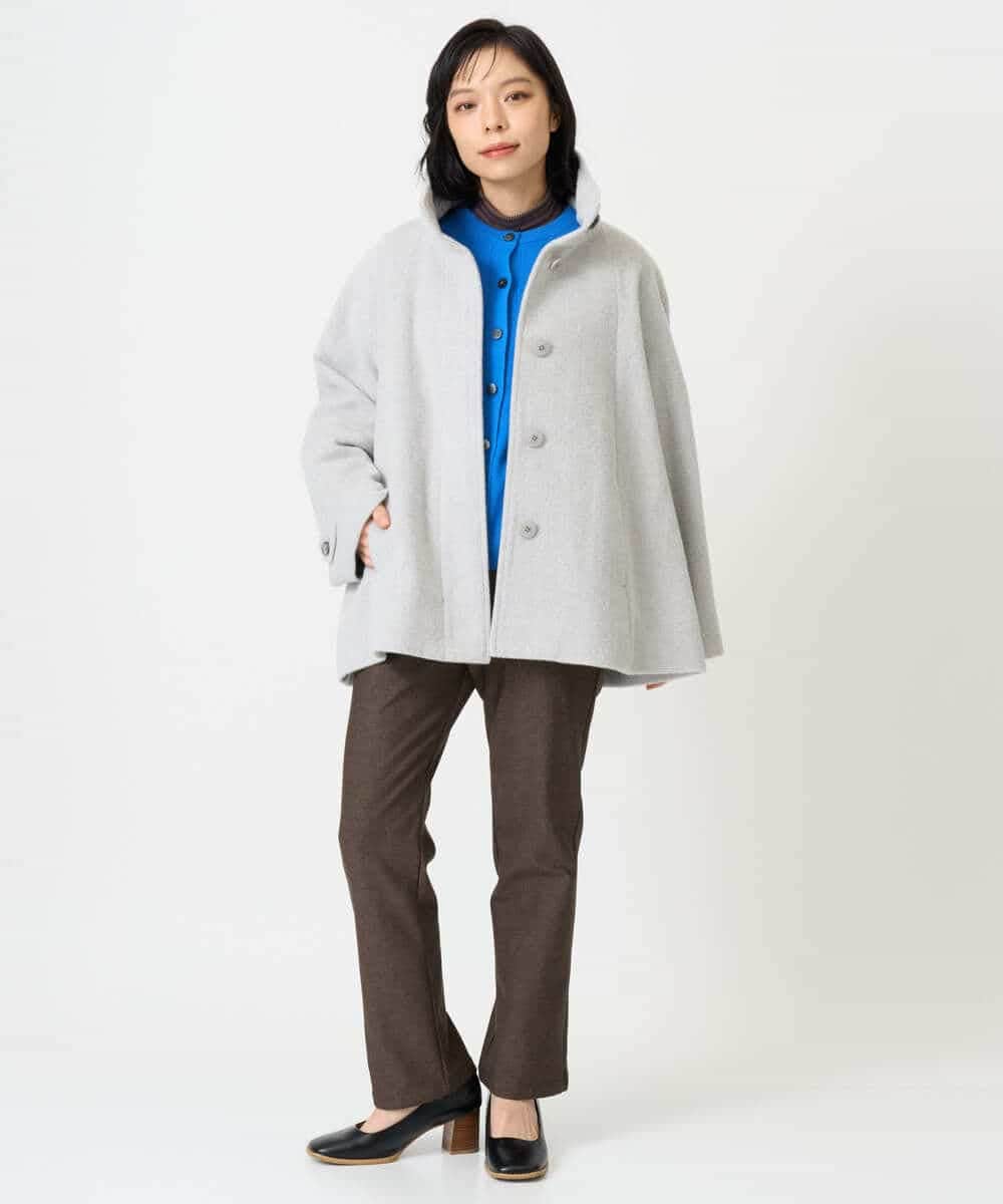 NHSAI87390 GIANNI LO GIUDICE(小さいサイズ)(メゾン ドゥ サンク) カシミヤクルーネックカーディガン ブルー