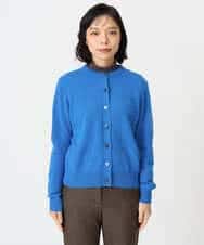 NHSAI87390 GIANNI LO GIUDICE(小さいサイズ)(メゾン ドゥ サンク) カシミヤクルーネックカーディガン ブルー