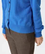 NHSAI87390 GIANNI LO GIUDICE(小さいサイズ)(メゾン ドゥ サンク) カシミヤクルーネックカーディガン ブルー