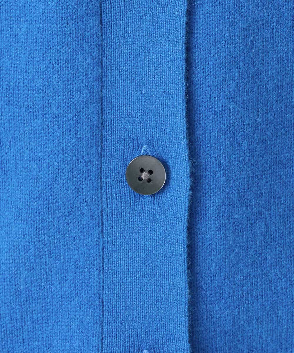 NHSAI87390 GIANNI LO GIUDICE(小さいサイズ)(メゾン ドゥ サンク) カシミヤクルーネックカーディガン ブルー