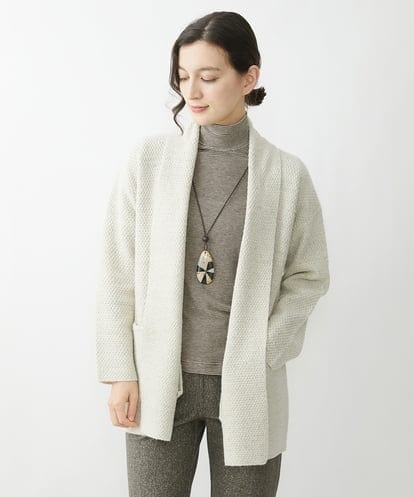 NHSAV41330 GIANNI LO GIUDICE(小さいサイズ) [洗える]ツイーディーカノコニットコーディガン