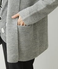 NHSAV41330 GIANNI LO GIUDICE(小さいサイズ)(メゾン ドゥ サンク) [洗える]ツイーディーカノコニットコーディガン グレー