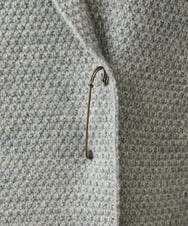 NHSAV41330 GIANNI LO GIUDICE(小さいサイズ)(メゾン ドゥ サンク) [洗える]ツイーディーカノコニットコーディガン グレー