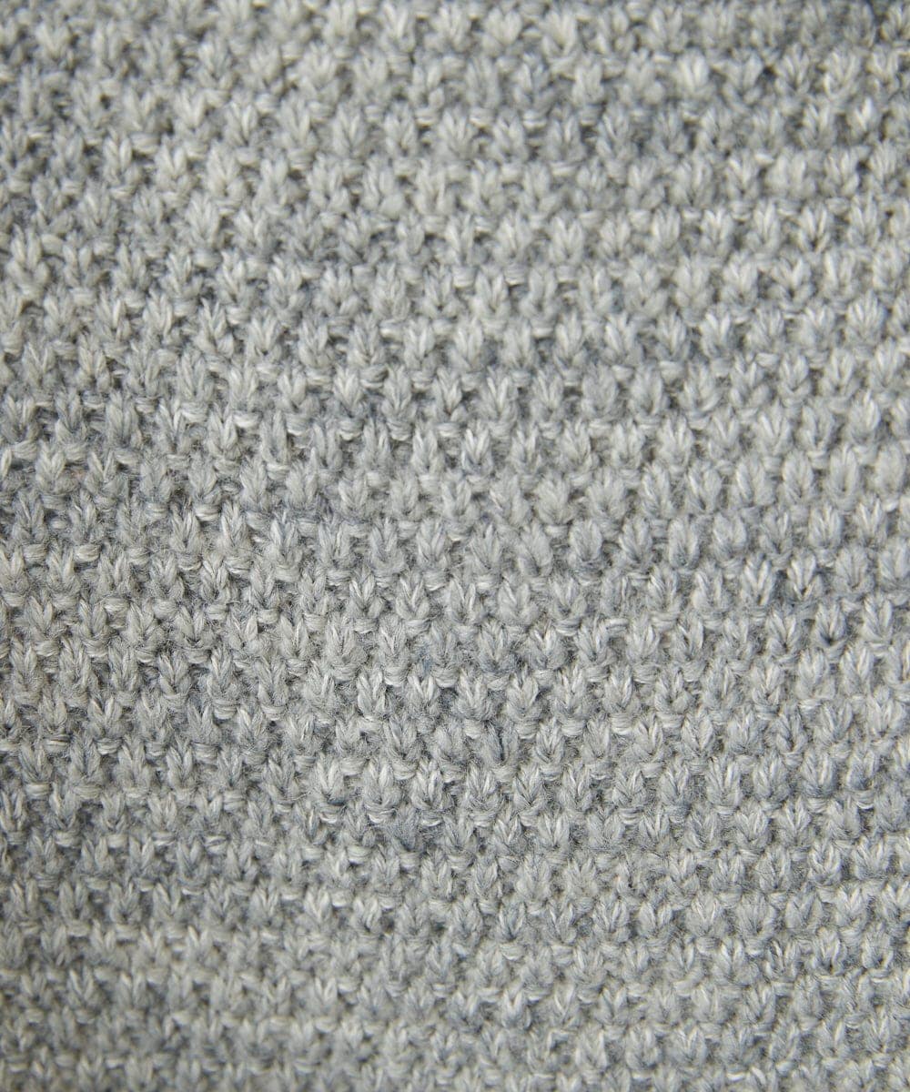 NHSAV41330 GIANNI LO GIUDICE(小さいサイズ)(メゾン ドゥ サンク) [洗える]ツイーディーカノコニットコーディガン グレー