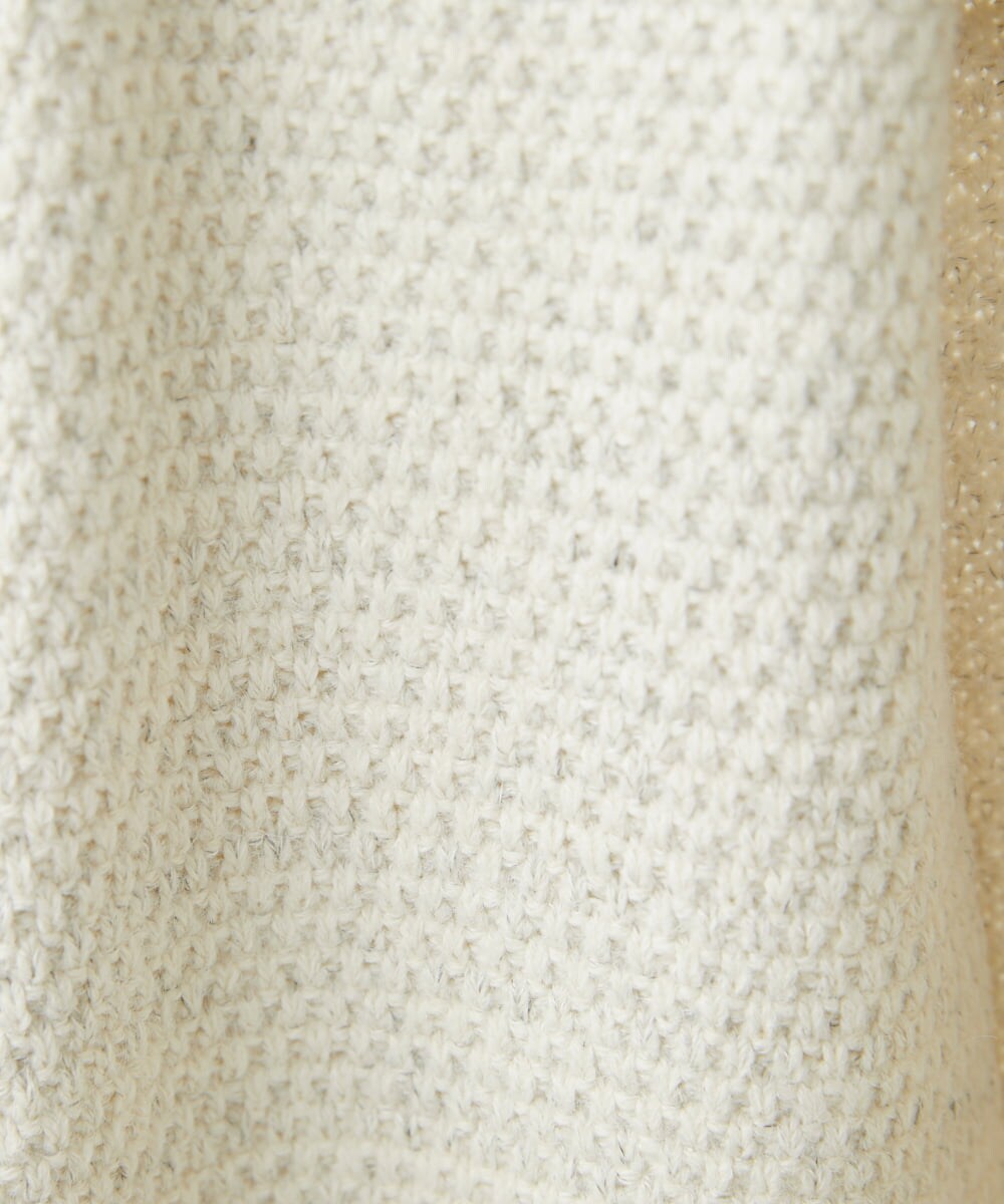 NHSAV41330 GIANNI LO GIUDICE(小さいサイズ)(メゾン ドゥ サンク) [洗える]ツイーディーカノコニットコーディガン グレー
