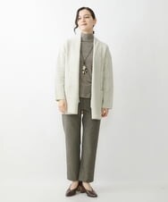 NHSAV41330 GIANNI LO GIUDICE(小さいサイズ)(メゾン ドゥ サンク) [洗える]ツイーディーカノコニットコーディガン グレー