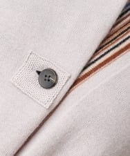 NHSAW01390 GIANNI LO GIUDICE(小さいサイズ)(メゾン ドゥ サンク) ボイルウールボーダーニットコーディガン ベージュ