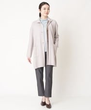 NHSAW01390 GIANNI LO GIUDICE(小さいサイズ)(メゾン ドゥ サンク) ボイルウールボーダーニットコーディガン ベージュ