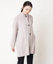 NHSAW01390 GIANNI LO GIUDICE(小さいサイズ)(メゾン ドゥ サンク) ボイルウールボーダーニットコーディガン ベージュ