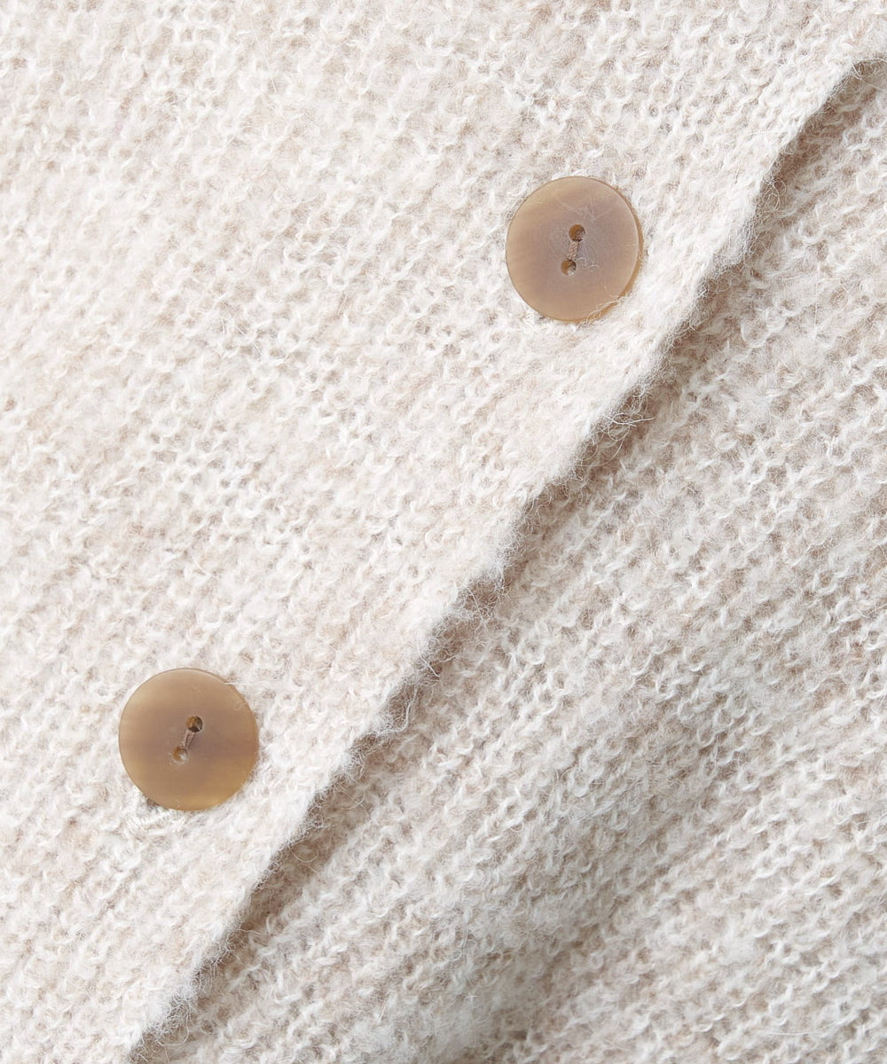 NHSAW02290 GIANNI LO GIUDICE(小さいサイズ)(メゾン ドゥ サンク) ミックスループニットジャケット ライトベージュ